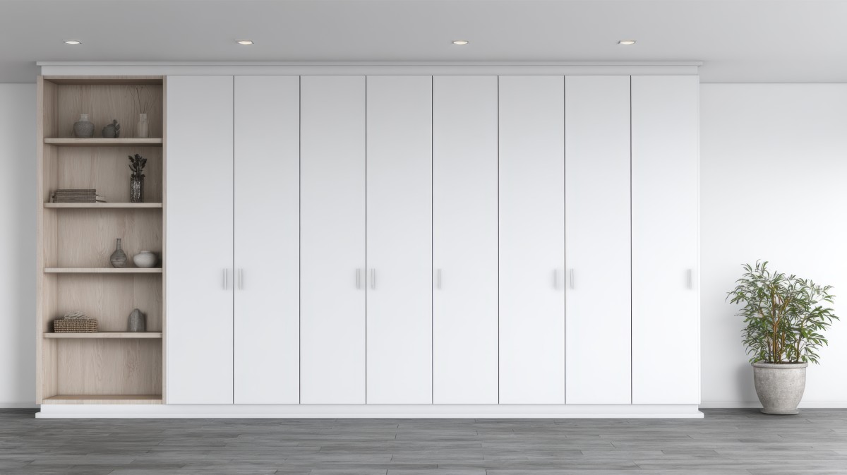 Białą szafa na wymiar