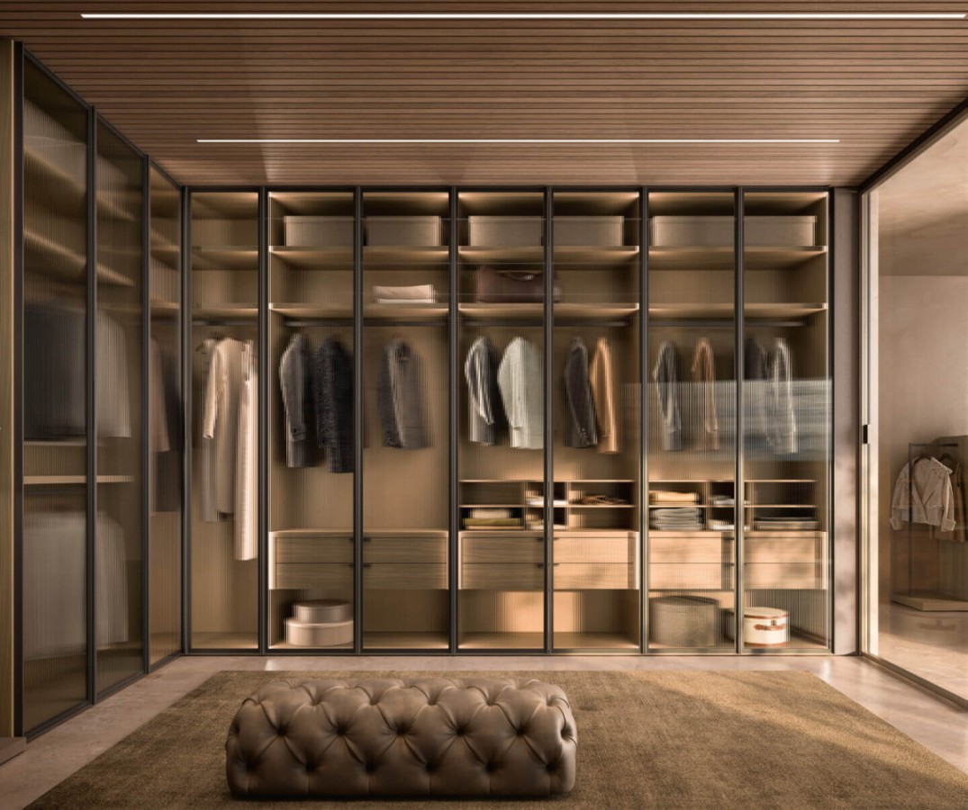 Garderoba na wymiar z przeszkleniami